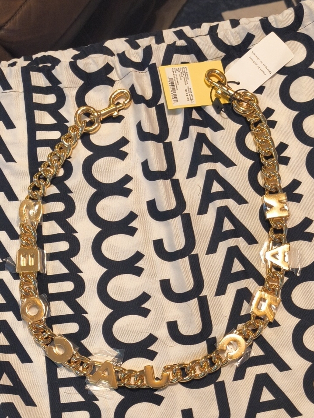 Marc Jacobs Polished Gold Letter Chain Strap - Picture 2 of 6